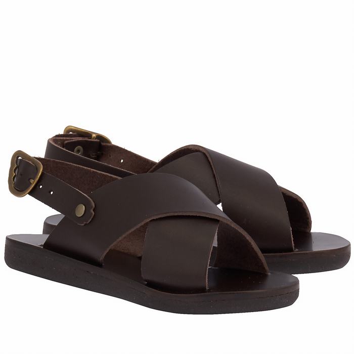 Sandały Casual Dziecięce Ancient Greek Sandals Little Maria Soft Czekolada | DVY477BT