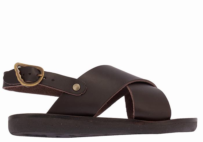 Sandały Casual Dziecięce Ancient Greek Sandals Little Maria Soft Czekolada | DVY477BT