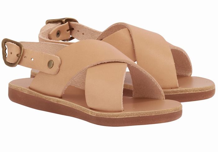 Sandały Casual Dziecięce Ancient Greek Sandals Little Maria Soft Beżowe | KQV6071SX