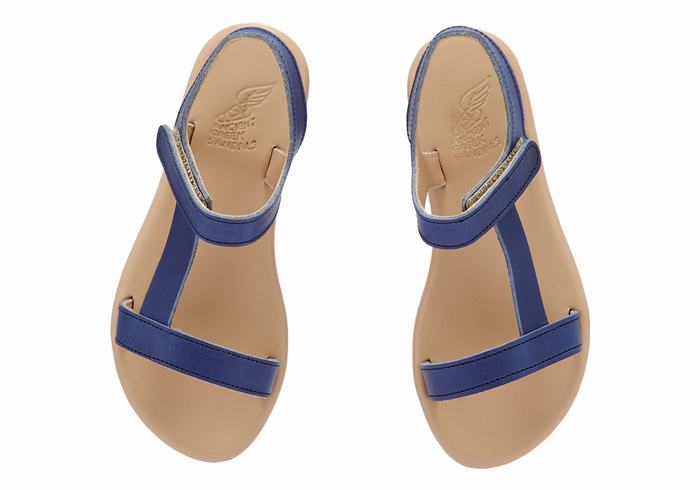 Sandały Casual Dziecięce Ancient Greek Sandals Little Iasonas Soft Ciemny Niebieskie | HUU1719QK