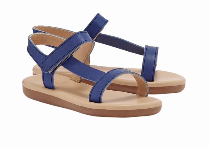 Sandały Casual Dziecięce Ancient Greek Sandals Little Iasonas Soft Ciemny Niebieskie | HUU1719QK