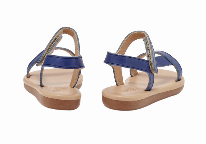 Sandały Casual Dziecięce Ancient Greek Sandals Little Iasonas Soft Ciemny Niebieskie | HUU1719QK