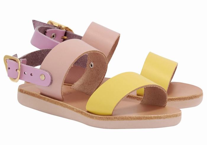 Sandały Casual Dziecięce Ancient Greek Sandals Little Clio Soft Żółte Różowe Fioletowe | TUP9347YJ