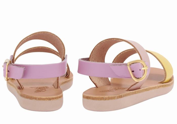 Sandały Casual Dziecięce Ancient Greek Sandals Little Clio Soft Żółte Różowe Fioletowe | TUP9347YJ