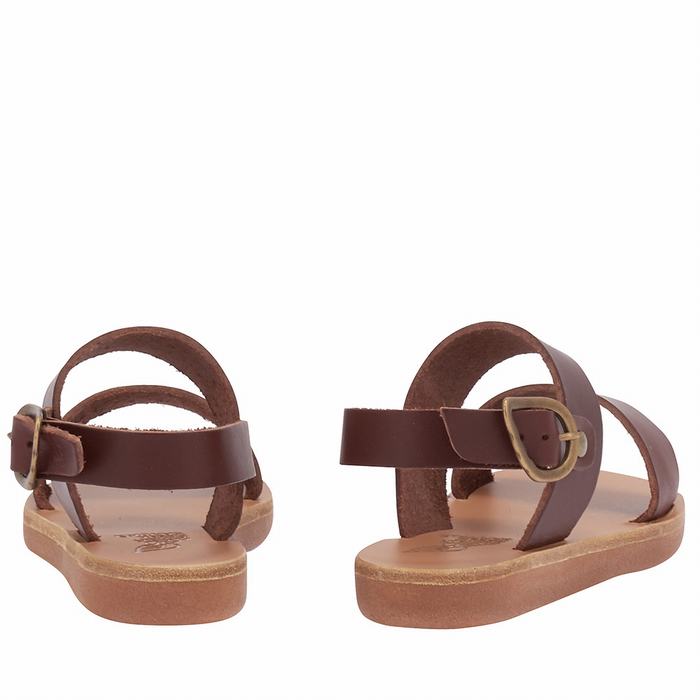 Sandały Casual Dziecięce Ancient Greek Sandals Little Clio Soft Kawa | SHT3964WY