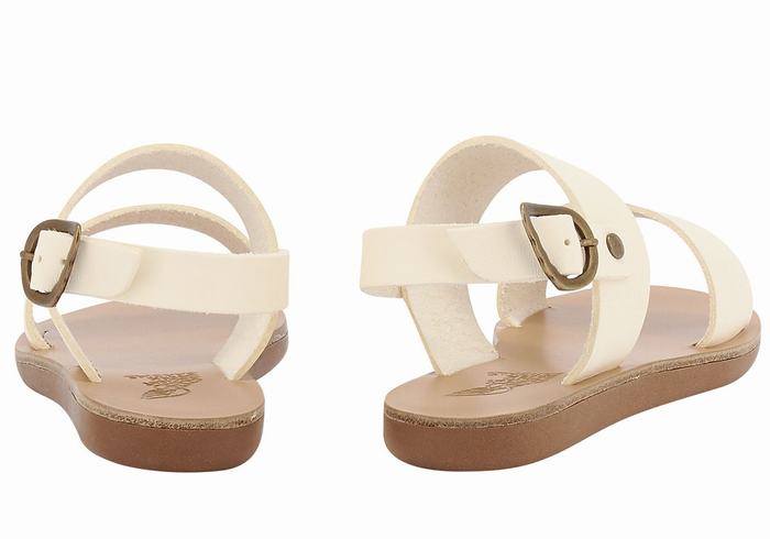 Sandały Casual Dziecięce Ancient Greek Sandals Little Clio Soft Białe | QNW7885DP