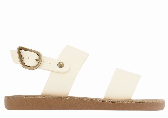 Sandały Casual Dziecięce Ancient Greek Sandals Little Clio Soft Białe | QNW7885DP