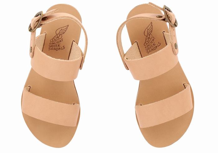 Sandały Casual Dziecięce Ancient Greek Sandals Little Clio Soft Beżowe | UIS4317PS