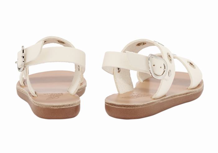 Sandały Casual Dziecięce Ancient Greek Sandals Little Clio Eyelets Soft Białe | VAZ83UN