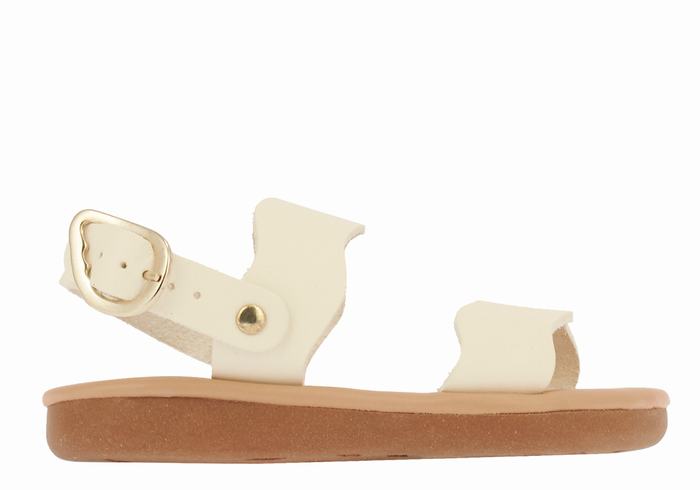 Sandały Casual Dziecięce Ancient Greek Sandals Little Calamos Soft Białe | UVF7389PR