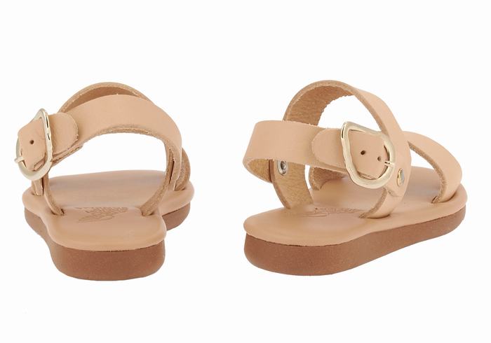 Sandały Casual Dziecięce Ancient Greek Sandals Little Calamos Soft Beżowe | OKA5081ZE