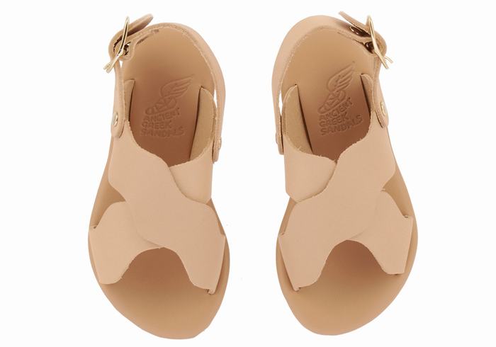 Sandały Casual Dziecięce Ancient Greek Sandals Little Atokos Soft Beżowe | YFY111CA