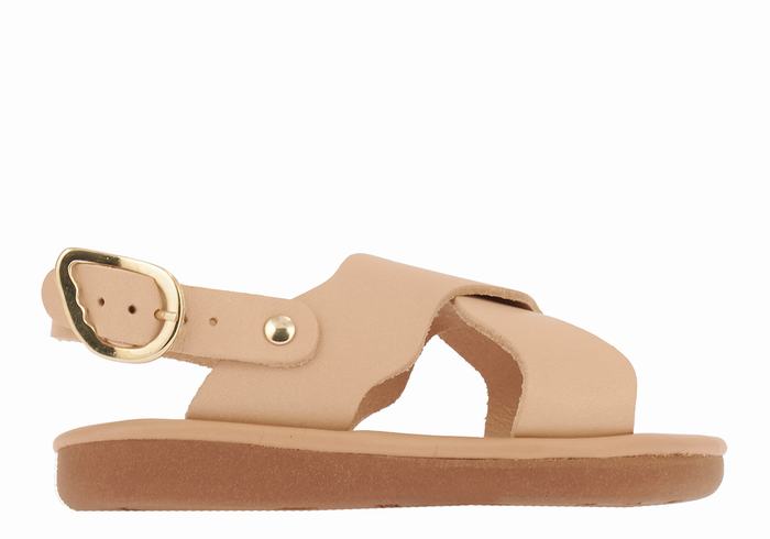 Sandały Casual Dziecięce Ancient Greek Sandals Little Atokos Soft Beżowe | YFY111CA