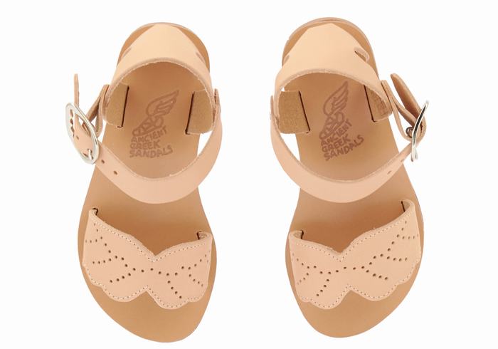 Sandały Casual Dziecięce Ancient Greek Sandals Little Andromeda Soft Beżowe | PDU4387NV