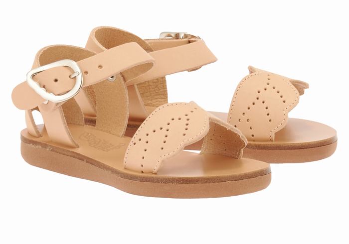 Sandały Casual Dziecięce Ancient Greek Sandals Little Andromeda Soft Beżowe | PDU4387NV