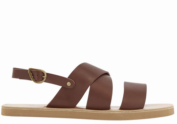 Sandały Casual Męskie Ancient Greek Sandals Miltos Kawa | MEY2062QA