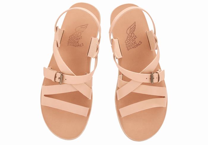 Sandały Casual Męskie Ancient Greek Sandals Hercules Leather Beżowe | TMF9883XF