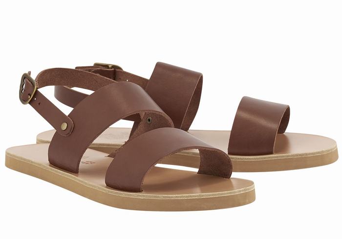 Sandały Casual Męskie Ancient Greek Sandals Dinatos Kawa | VHQ1176OU