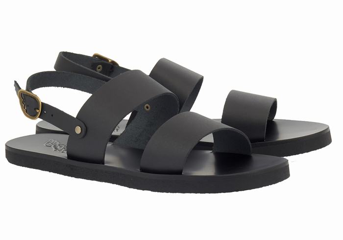 Sandały Casual Męskie Ancient Greek Sandals Dinatos Czarne | FYX3372CW