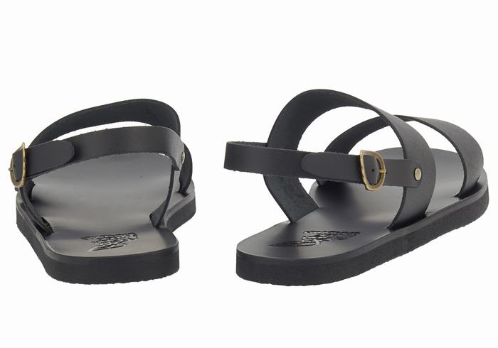 Sandały Casual Męskie Ancient Greek Sandals Dinatos Czarne | FYX3372CW