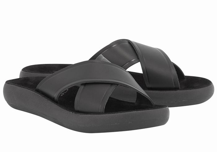 Sandały Do Wsuwania Damskie Ancient Greek Sandals Thais Comfort Czarne | TRX9875KR