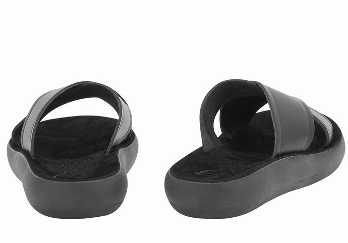 Sandały Do Wsuwania Damskie Ancient Greek Sandals Thais Comfort Czarne | TRX9875KR