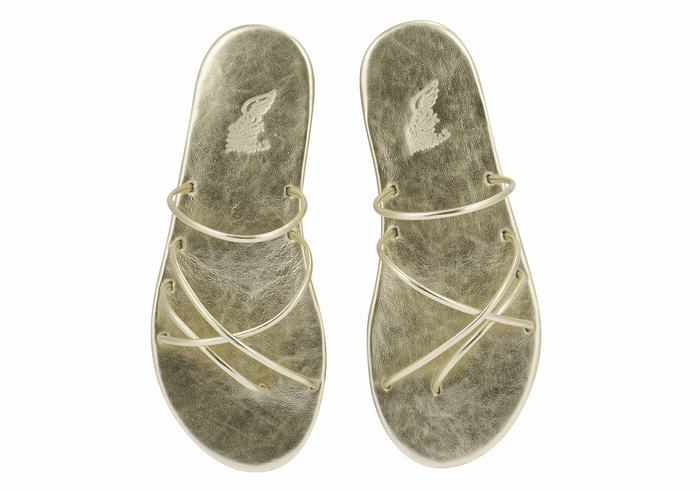 Sandały Do Wsuwania Damskie Ancient Greek Sandals Pu Złote Białe | BBD8891AD