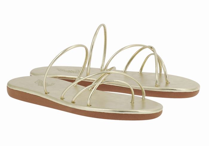 Sandały Do Wsuwania Damskie Ancient Greek Sandals Pu Złote Białe | BBD8891AD