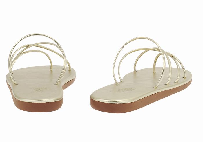 Sandały Do Wsuwania Damskie Ancient Greek Sandals Pu Złote Białe | BBD8891AD