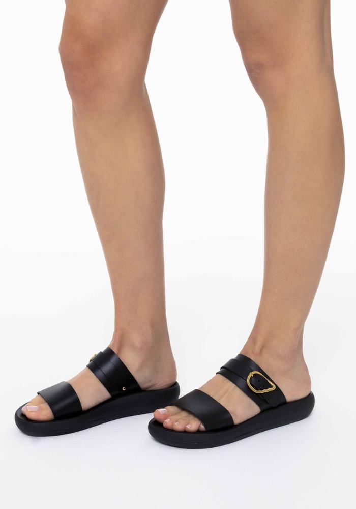 Sandały Do Wsuwania Damskie Ancient Greek Sandals Preveza Comfort Czarne | EXW6150TZ