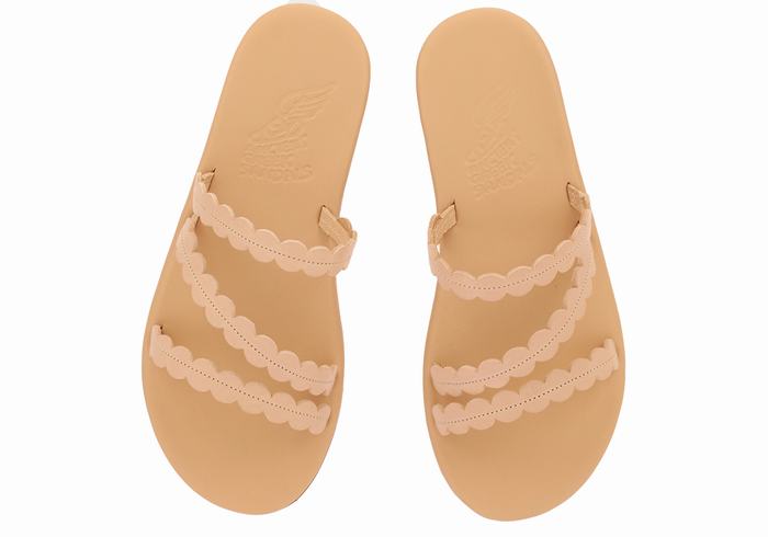 Sandały Do Wsuwania Damskie Ancient Greek Sandals Oceanis Beżowe | ZHG1548GH