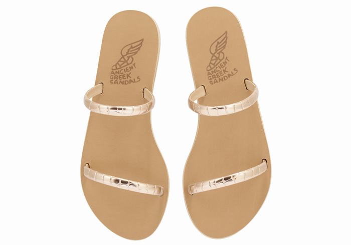 Sandały Do Wsuwania Damskie Ancient Greek Sandals Echidna Różowe Złote | YVF2028WT