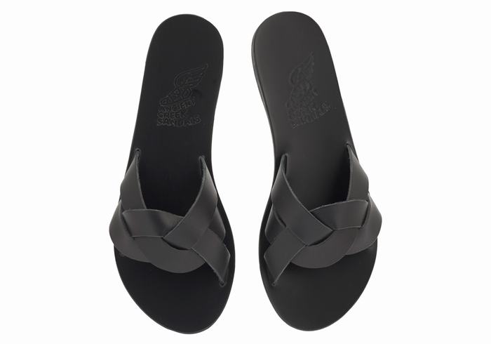 Sandały Do Wsuwania Damskie Ancient Greek Sandals Arachne Czarne | JUD7368UY