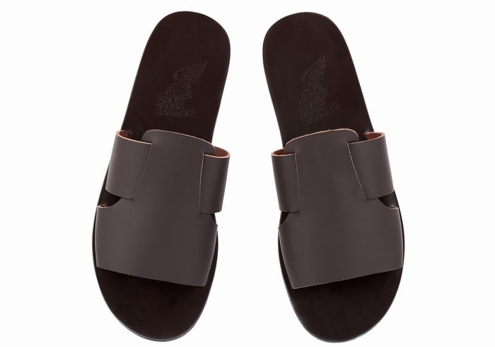 Sandały Do Wsuwania Męskie Ancient Greek Sandals Miltiadis Leather Czekolada | HRB2358OS