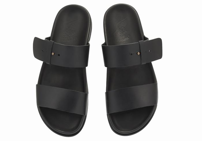 Sandały Do Wsuwania Męskie Ancient Greek Sandals Kimon Czarne | UJH368XR