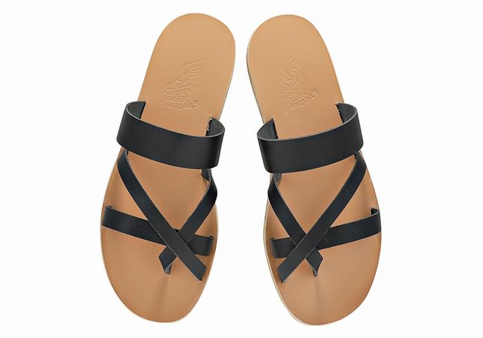 Sandały Do Wsuwania Męskie Ancient Greek Sandals Jason Leather Ciemny Niebieskie | YZN9954AZ