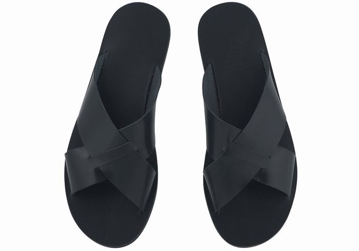 Sandały Do Wsuwania Męskie Ancient Greek Sandals Bios Czarne | AGE6327DY