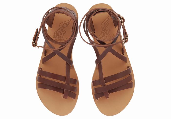 Sandały Gladiatorki Damskie Ancient Greek Sandals Satira Leather Kawa | FXU4338DZ