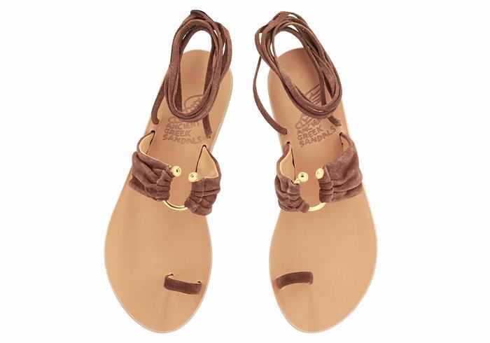 Sandały Gladiatorki Damskie Ancient Greek Sandals Kerasia Kawa | OPL1918EZ