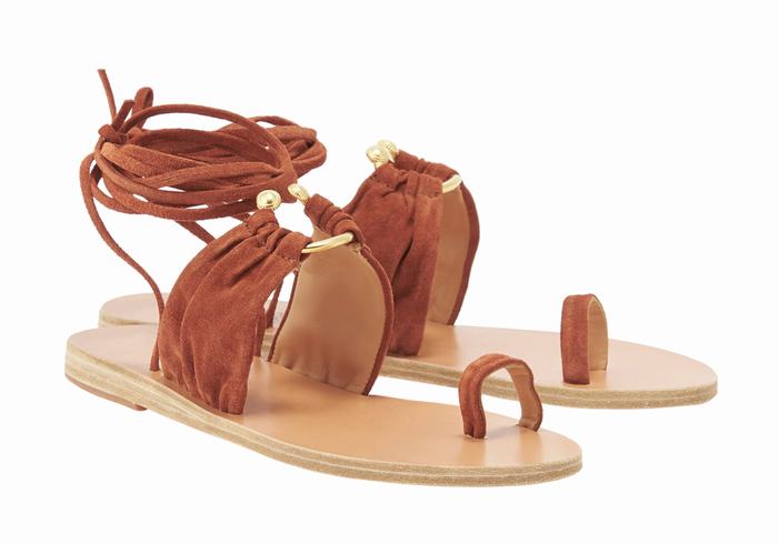 Sandały Gladiatorki Damskie Ancient Greek Sandals Kerasia Kawa | SUB7532AT