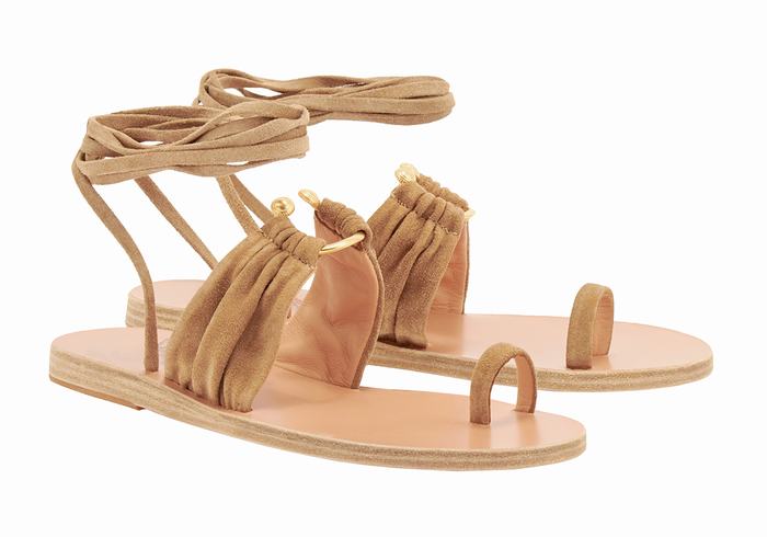 Sandały Gladiatorki Damskie Ancient Greek Sandals Kerasia Brązowe | HSJ435SB