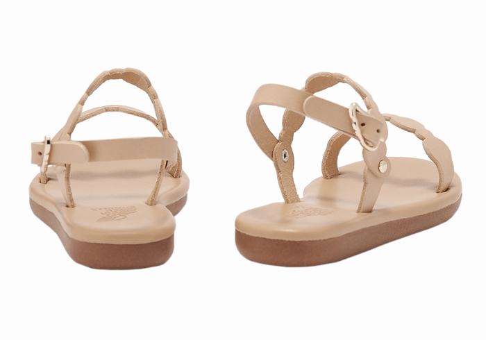 Sandały Płaskie Dziecięce Ancient Greek Sandals Little Orion Soft Beżowe | LHB5534RL