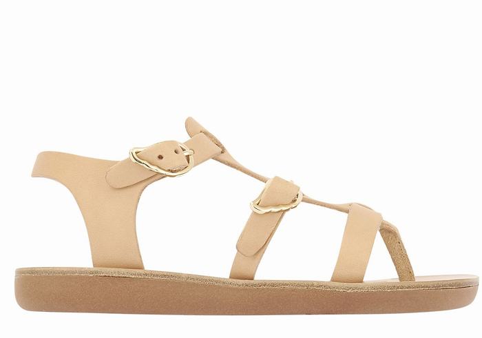 Sandały Płaskie Dziecięce Ancient Greek Sandals Little Grace Kelly Soft Beżowe | QZM8132PW