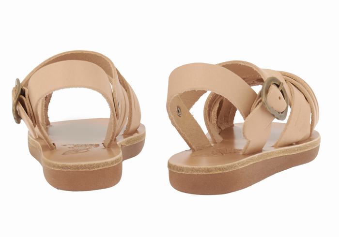 Sandały Płaskie Dziecięce Ancient Greek Sandals Little Electra Soft Beżowe | EWC7896DJ