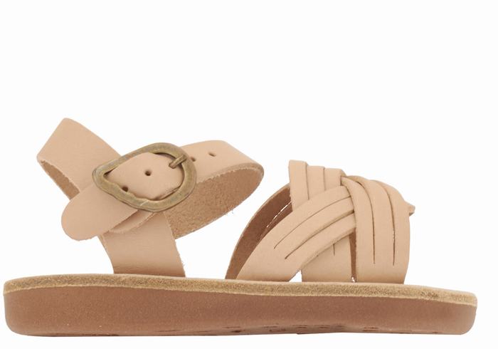 Sandały Płaskie Dziecięce Ancient Greek Sandals Little Electra Soft Beżowe | EWC7896DJ