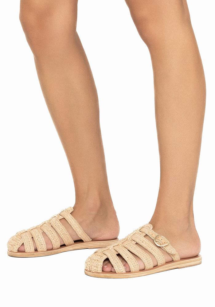 Sandały Rybaka Damskie Ancient Greek Sandals Cosmia Beżowe | DWF2341HS