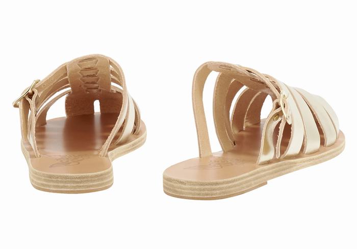 Sandały Rybaka Damskie Ancient Greek Sandals Cosmia Złote Białe | MVK8930BN