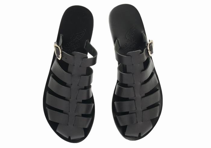 Sandały Rybaka Damskie Ancient Greek Sandals Cosmia Czarne | OYK4781OH