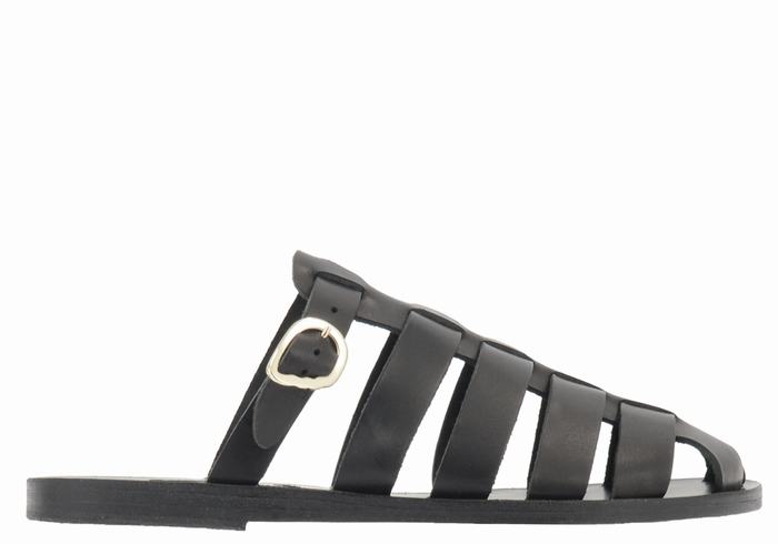 Sandały Rybaka Damskie Ancient Greek Sandals Cosmia Czarne | OYK4781OH