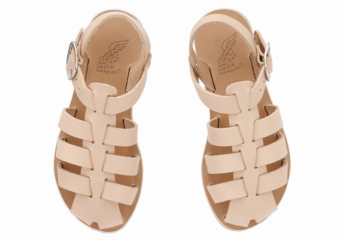 Sandały Rybaka Dziecięce Ancient Greek Sandals Little Ektoras Soft Beżowe | XID2524XG